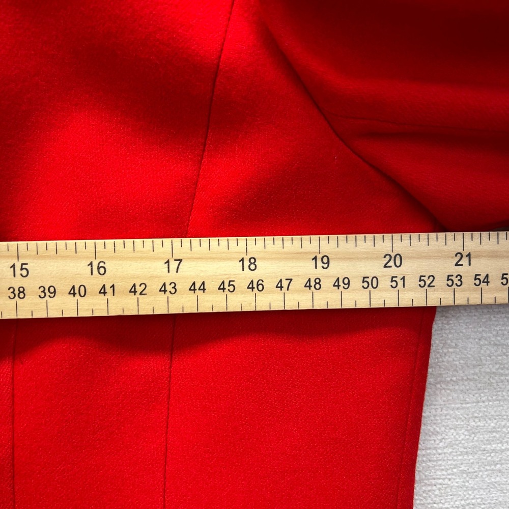 MCM Pendleton Red Wool Button Down Cropped Jacket… - image 5